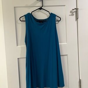 Stretch silk jersey ballet neck tank top.